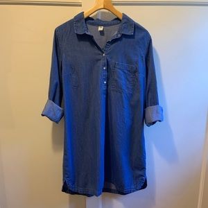 Old Navy Denim Shirtdress Size L EUC